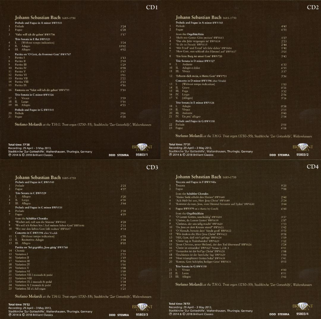 バッハ一族のオルガン曲集 ステファノ・モラルディ 24枚組