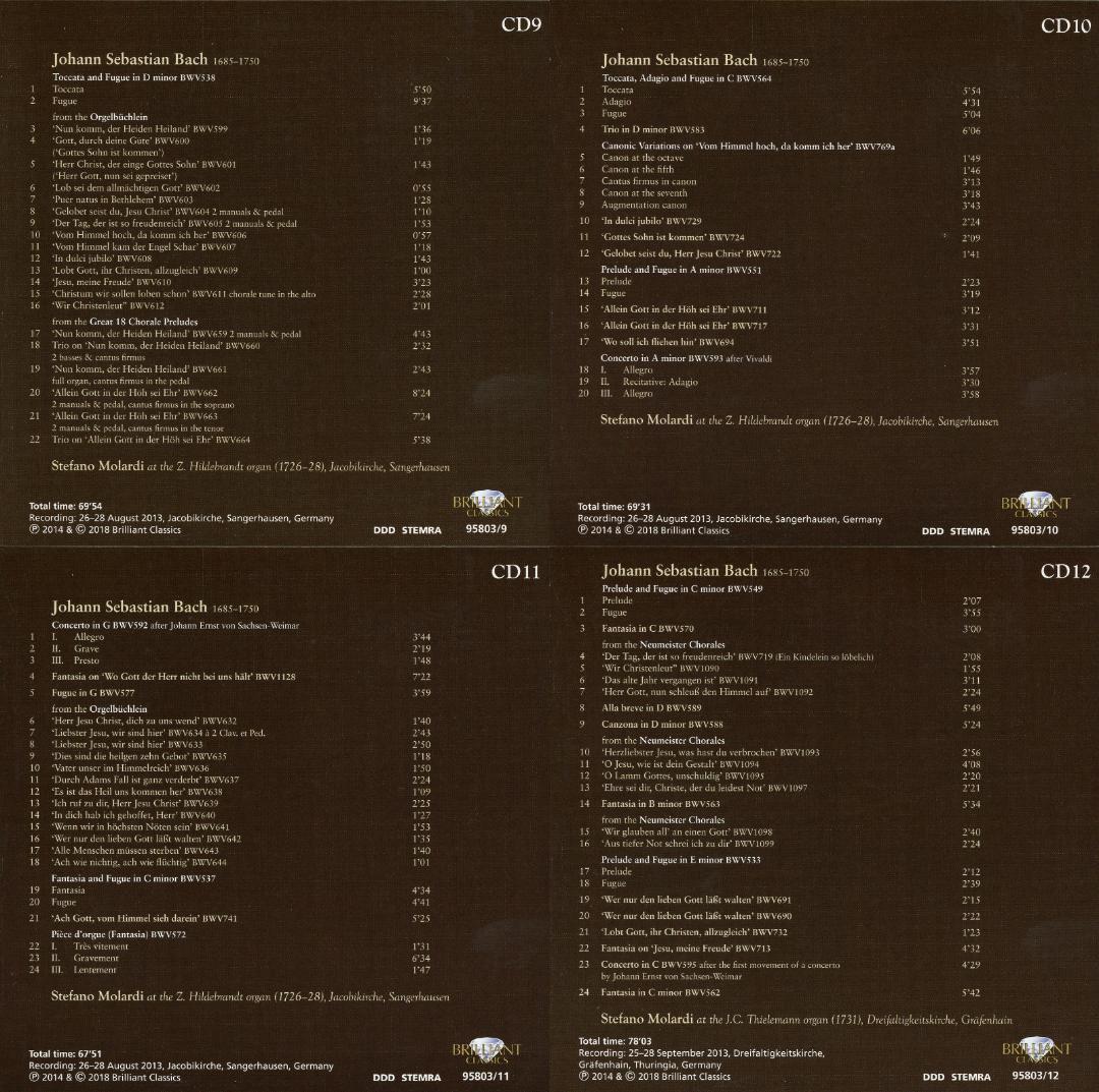 バッハ一族のオルガン曲集 ステファノ・モラルディ 24枚組