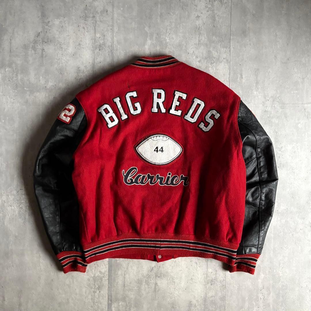 【90s vintage】レザースタジャン　本革　usa製　チェーンステッチ