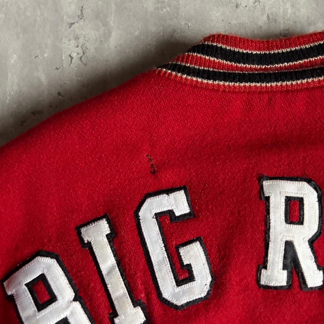 【90s vintage】レザースタジャン　本革　usa製　チェーンステッチ