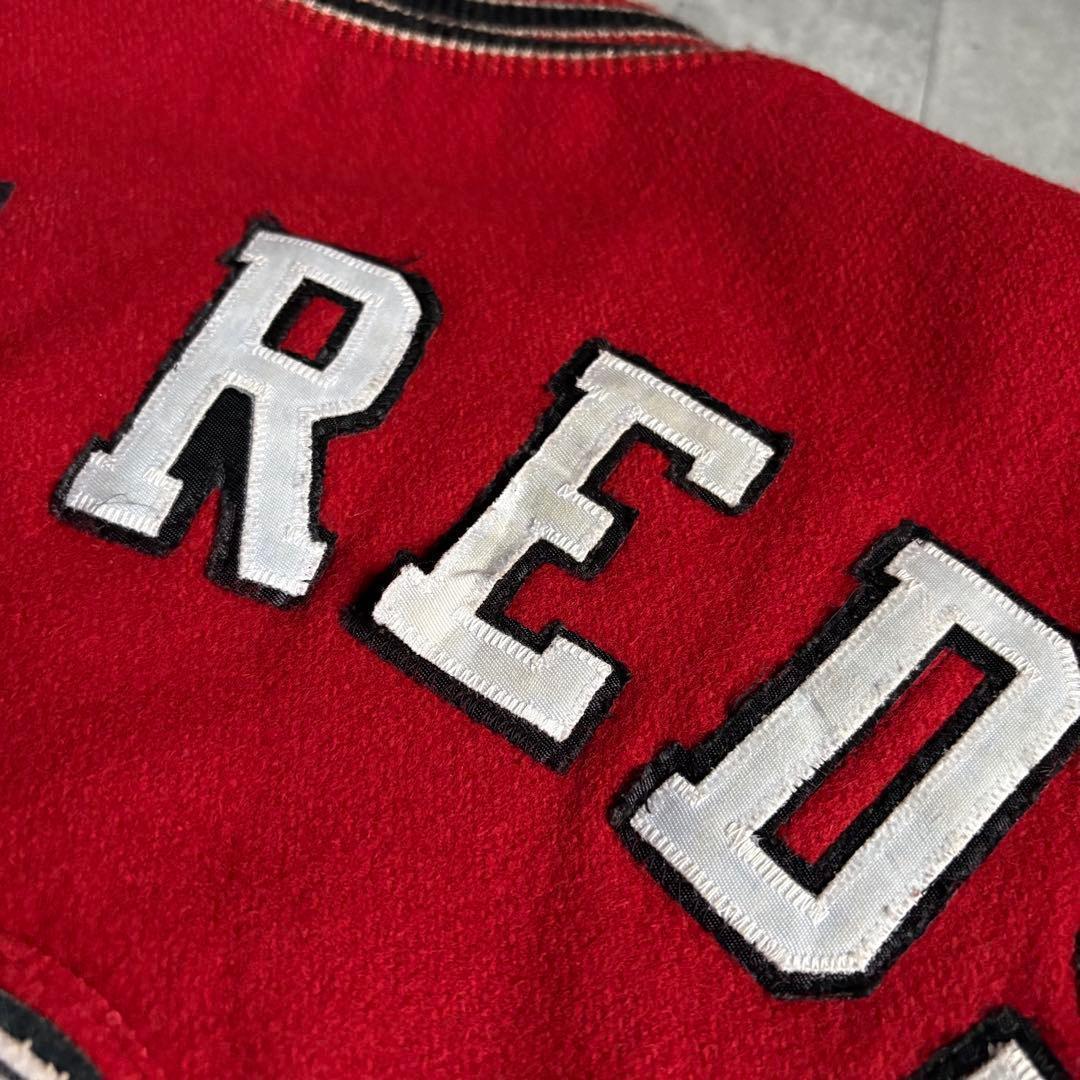 【90s vintage】レザースタジャン　本革　usa製　チェーンステッチ