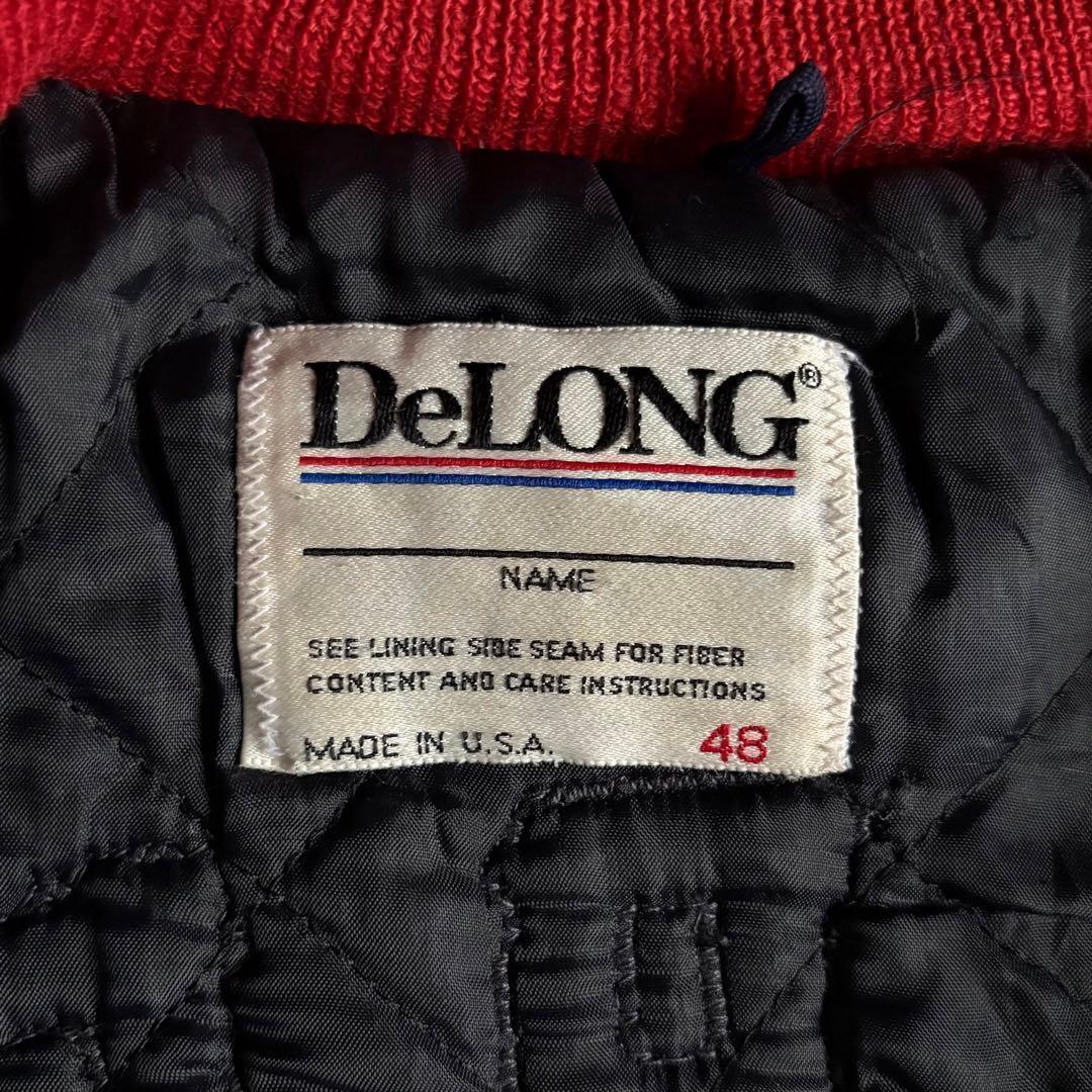 【90s vintage】レザースタジャン　本革　usa製　チェーンステッチ