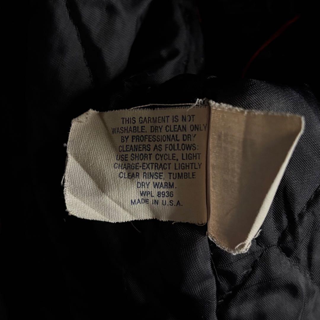 【90s vintage】レザースタジャン　本革　usa製　チェーンステッチ