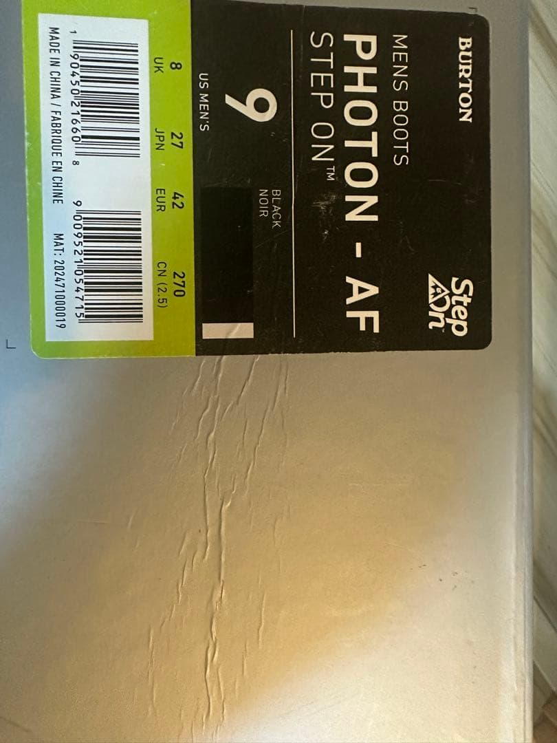 スノーボード BURTON step on photon 9