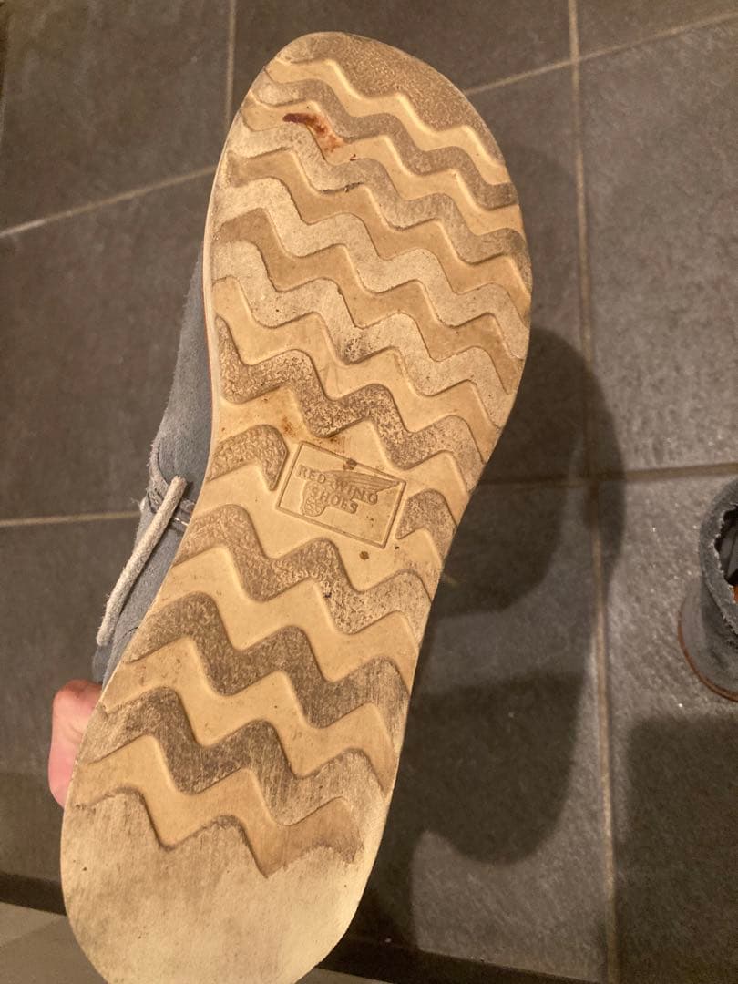 レッドウィング　8144 グレー スエード ワークブーツ　27cm