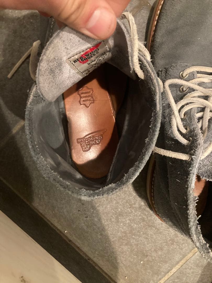 レッドウィング　8144 グレー スエード ワークブーツ　27cm