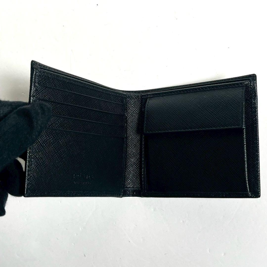 【新品未使用・付属品完備✨】現行 PRADA サフィアーノレザー 折り財布