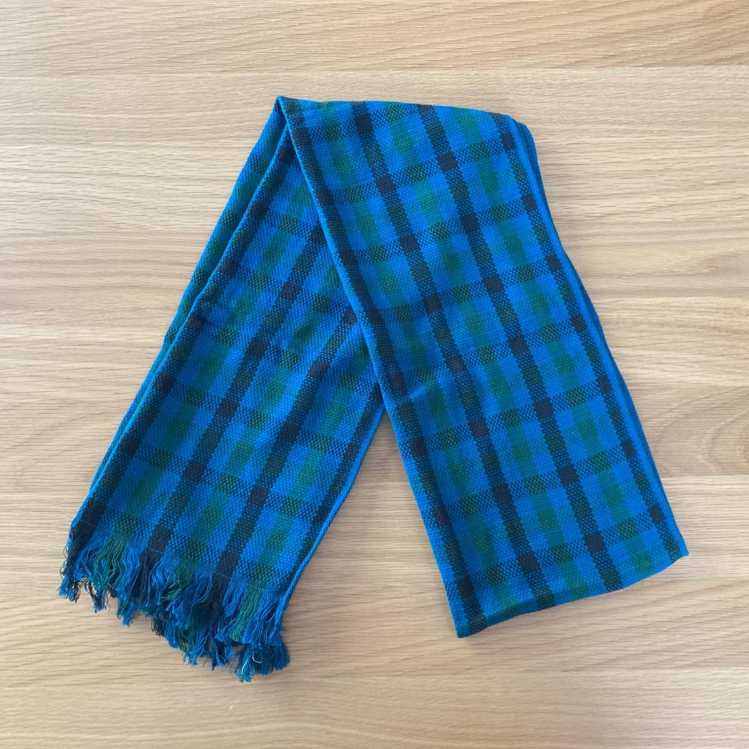 familiar ファミリア 定番ブルーチェック マフラー