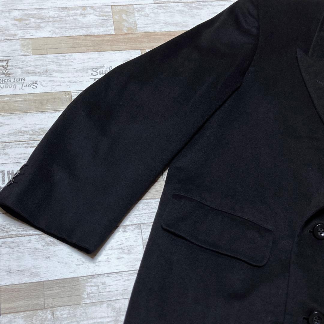 Scabal スキャバル カシミヤ100% ダブルロングコート 大きいサイズ 黒