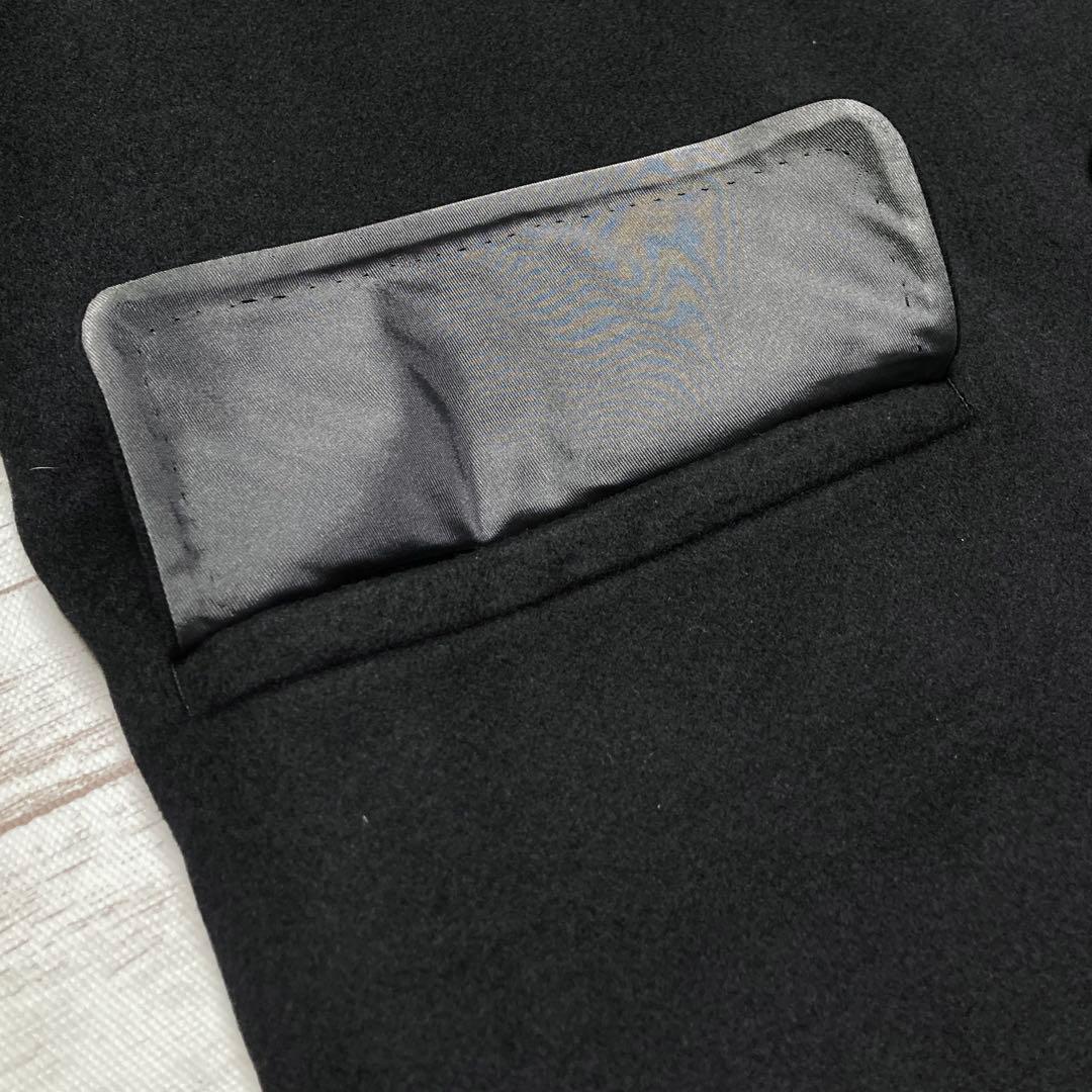 Scabal スキャバル カシミヤ100% ダブルロングコート 大きいサイズ 黒