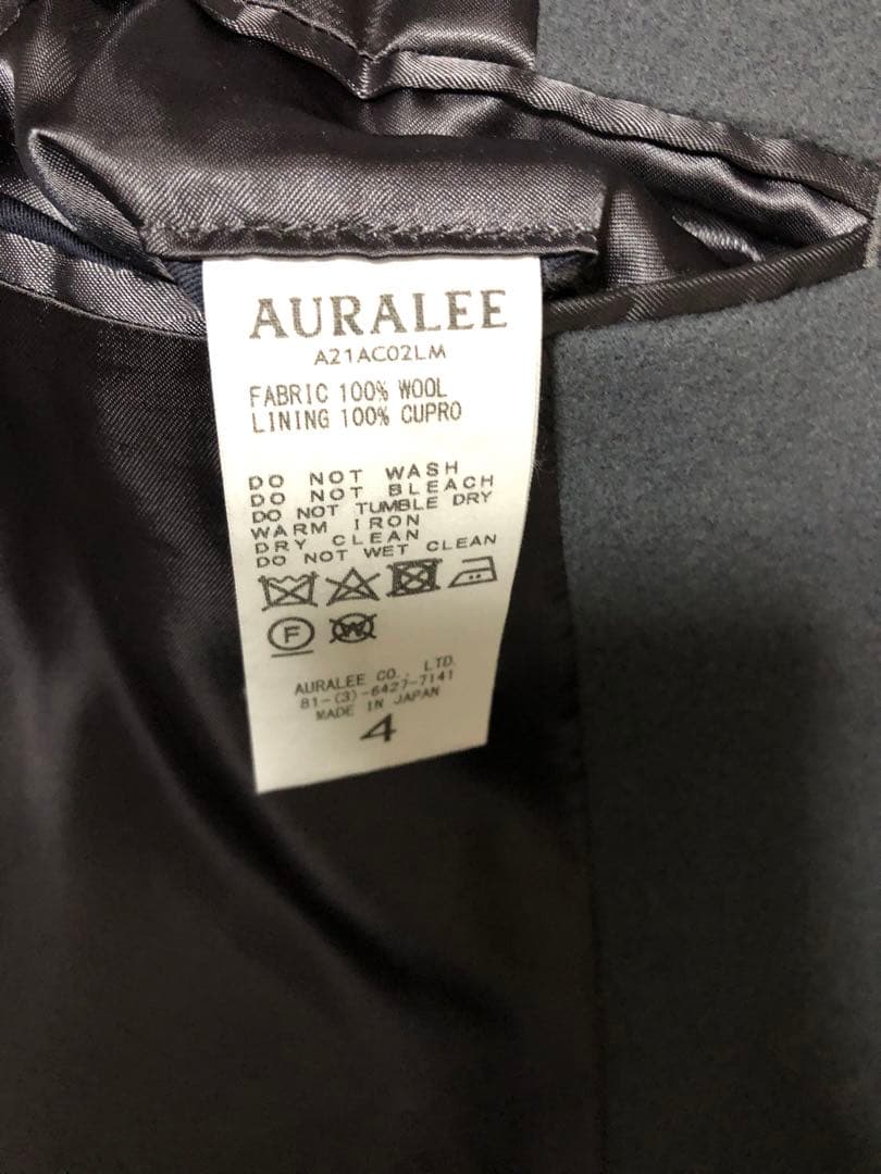 ジャケット・アウター auralee 21aw MELTON SOUTIEN COLLAR COAT