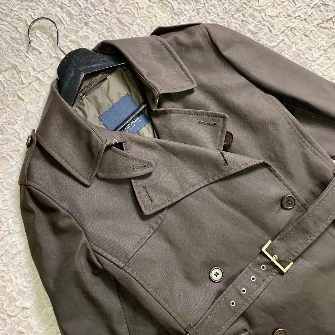 MaxMara マックスマーラ トレンチコート ダークブラウン コットン