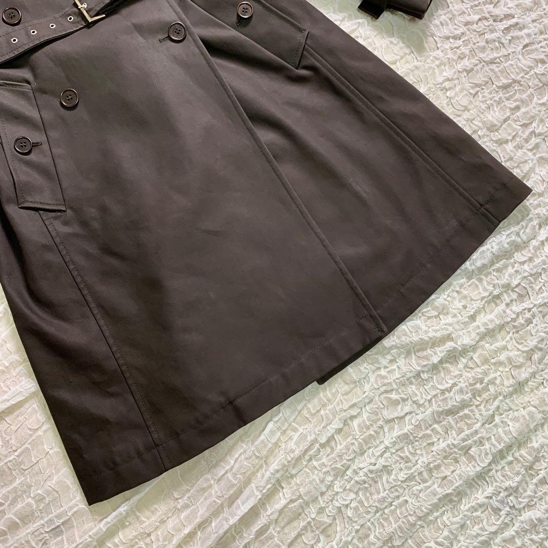 MaxMara マックスマーラ トレンチコート ダークブラウン コットン