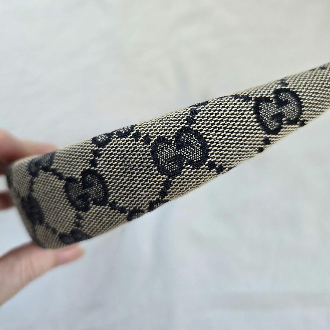 GUCCI カチューシャ GG キャンバス ヘアバンド ベージュ