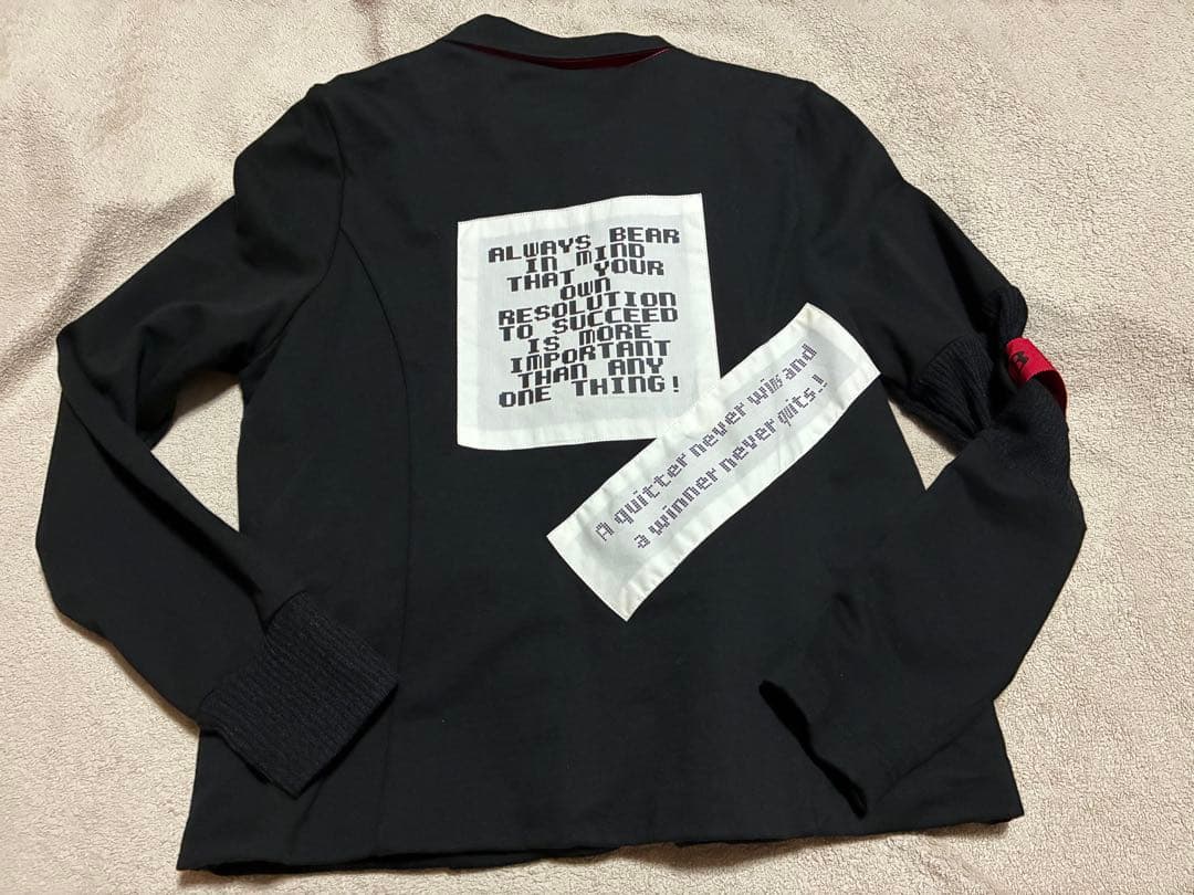 エターナリー・ブレイズEBジャケット×ニットF 黒×赤　パンク