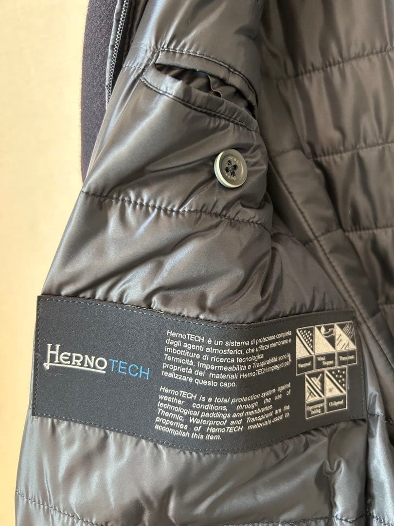 Herno チェスターコート　ネイビー　サイズ52 ウール　ヘルノ