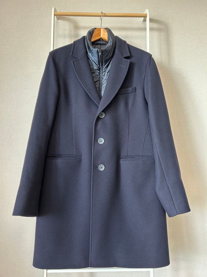 Herno チェスターコート　ネイビー　サイズ52 ウール　ヘルノ