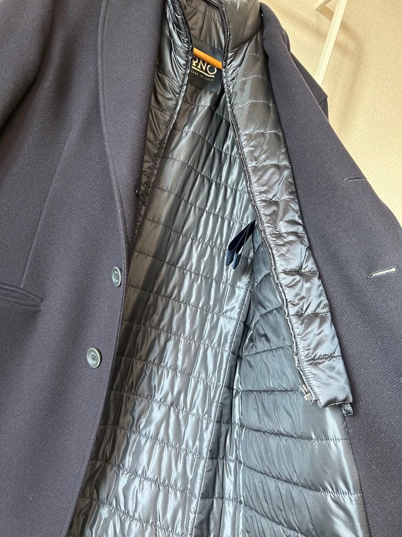 Herno チェスターコート　ネイビー　サイズ52 ウール　ヘルノ