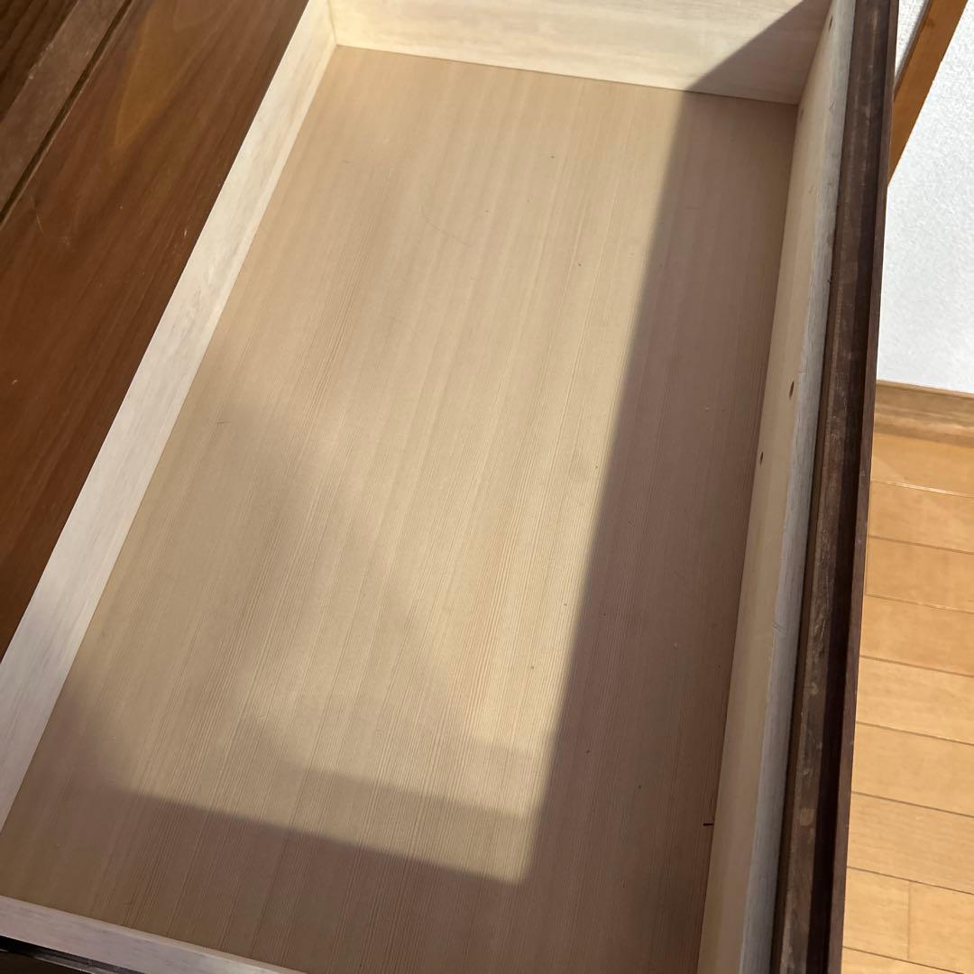 ひ*ろ様 【無印良品】木製カップボード・ウォールナット材（ワゴン付き）木製食器棚