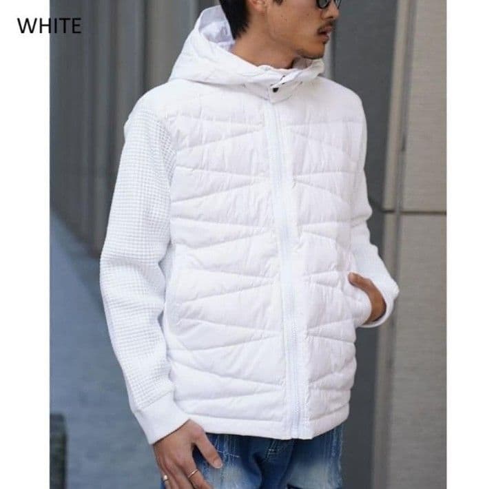 LUXE/R GOLF ダウンフェザーワッフル切替えパーカー45763WHXL②