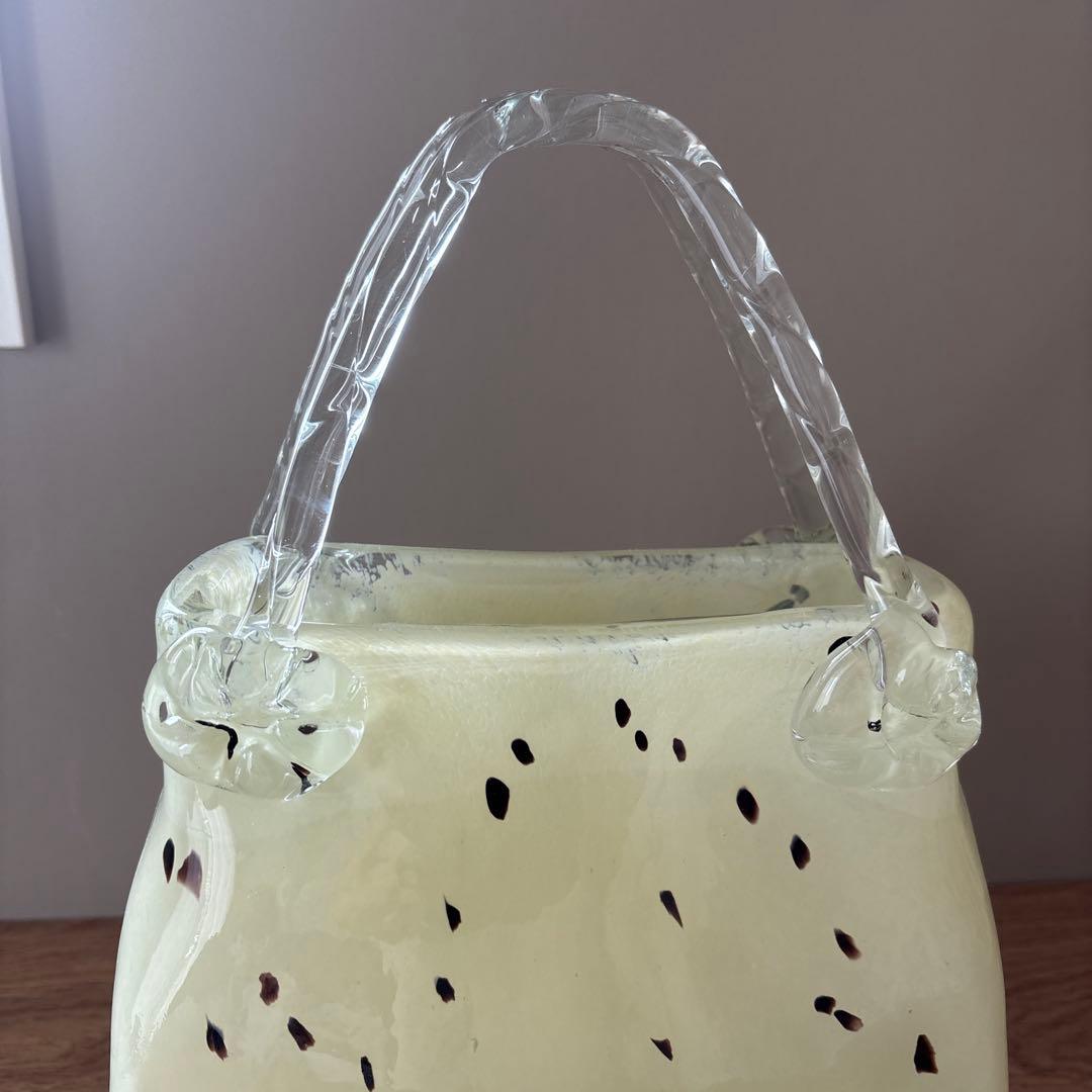 フラワーベース 花瓶 カバン 鞄 bag ガラス 硝子