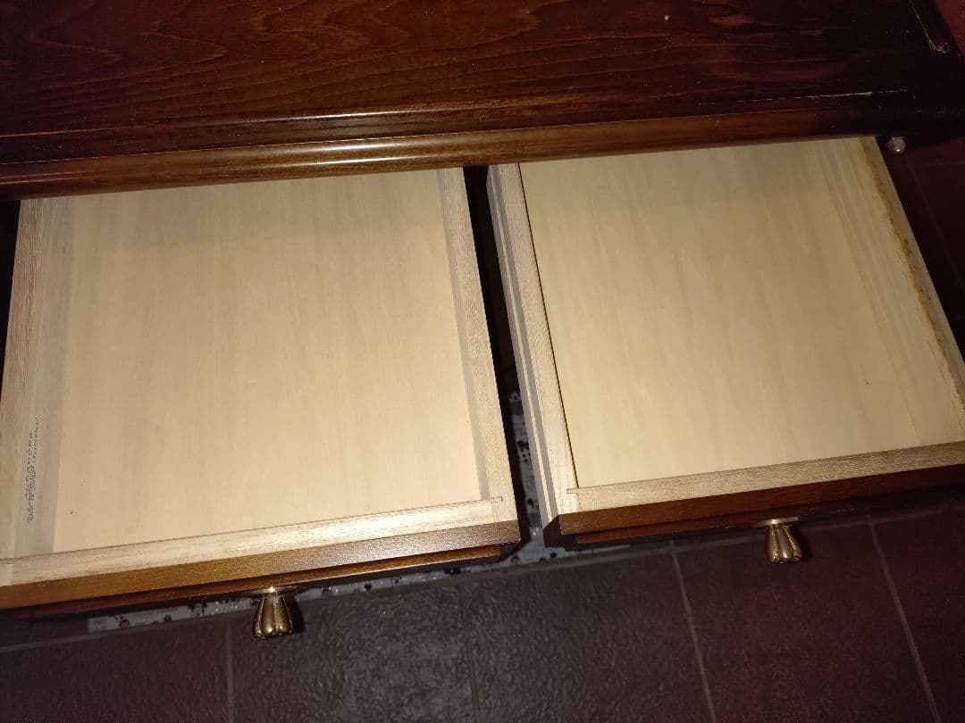 ぷるぷら様 送料込 カリモク コロニアル キッチンワゴン 引き出し付き