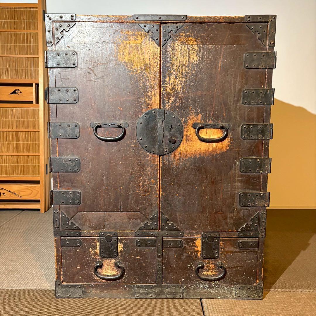 帳場箪笥　船箪笥 船金庫 古民具 箪笥 銭箱 銭函 時代箪笥 小箪笥 時代箱