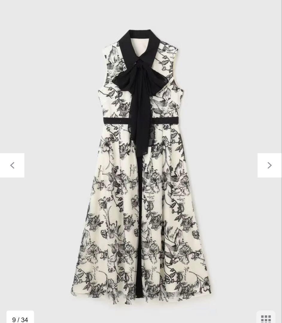 未使用級！グレースフラワー刺繍ボウタイドレス　ダイアグラム　グレースクラス