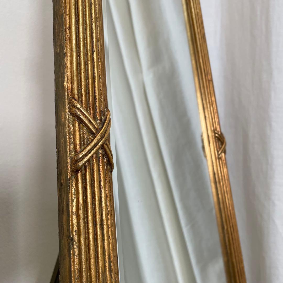 エレガント スタンドミラー ゴールドフレーム ロココ 姿見 アールヌーボー