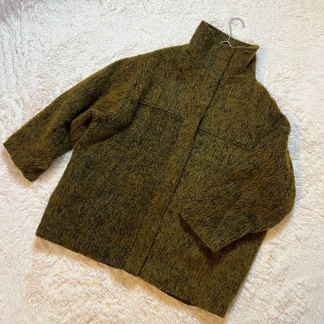 美品✨ hellam シャギースタンドカラーコート マスタード