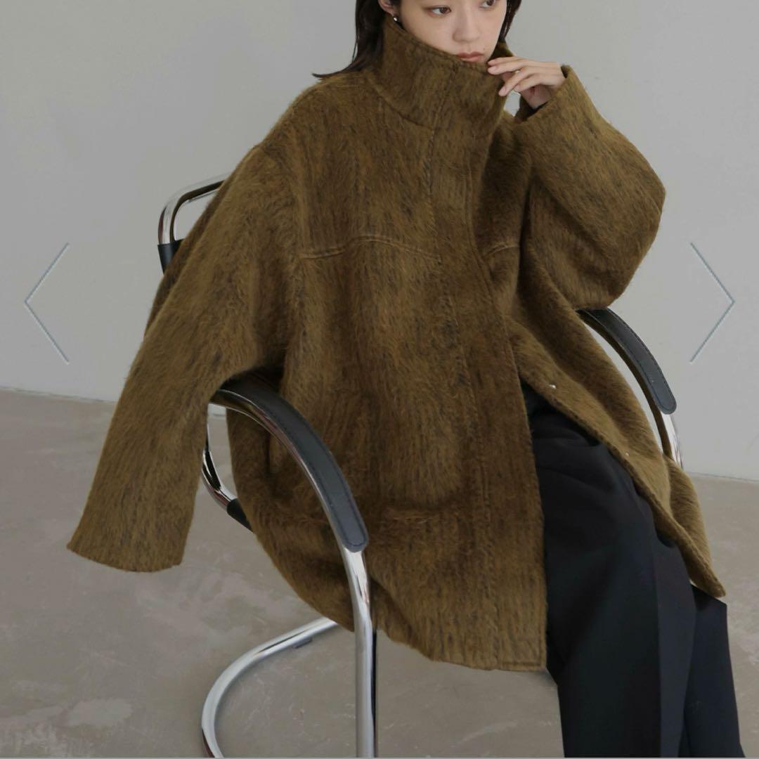 美品✨ hellam シャギースタンドカラーコート マスタード