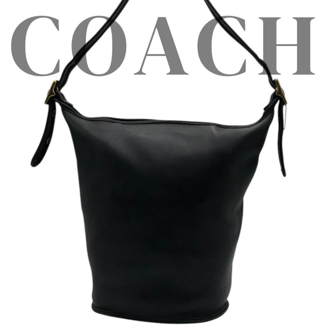 【美品】オールドコーチ　OLD COACH　ダッフルバッグ　バケツ型　ブラック