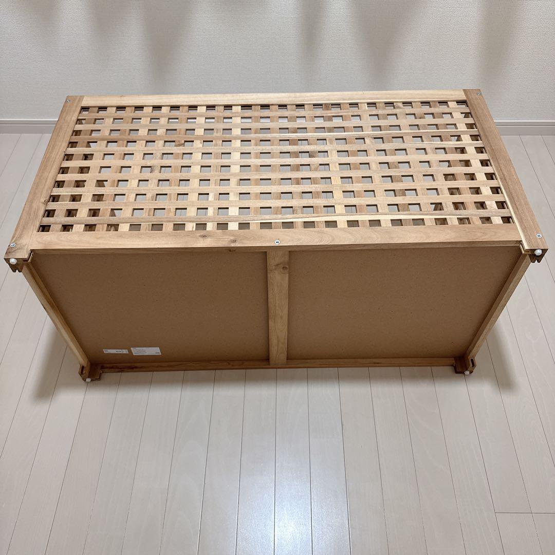 IKEA イケア　HOL ホール　テーブル 収納付き, アカシア材, 98x50