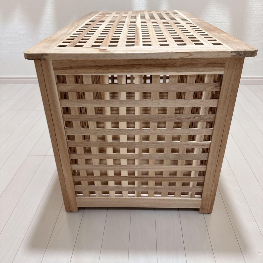 IKEA イケア　HOL ホール　テーブル 収納付き, アカシア材, 98x50