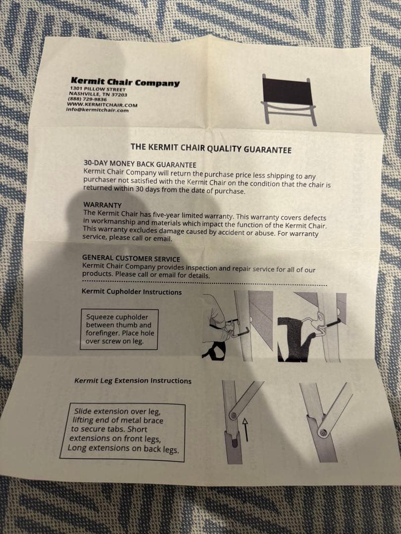 カーミットチェア正規品　レッグエクステンション＋バリスティクスカバーセット