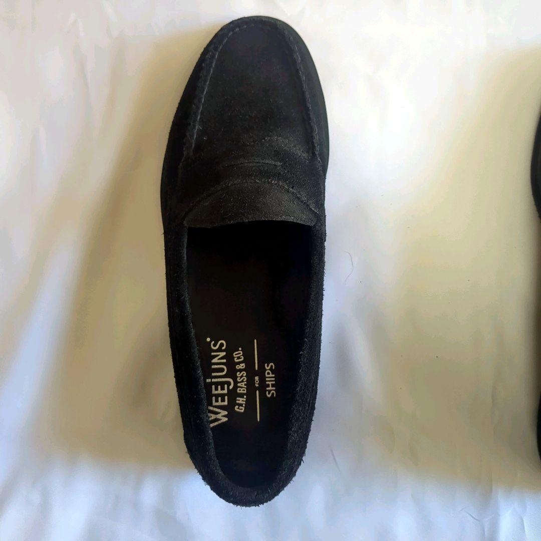 G.H.BASS weejuns ships別注 ローガンLOGAN 黒スエード