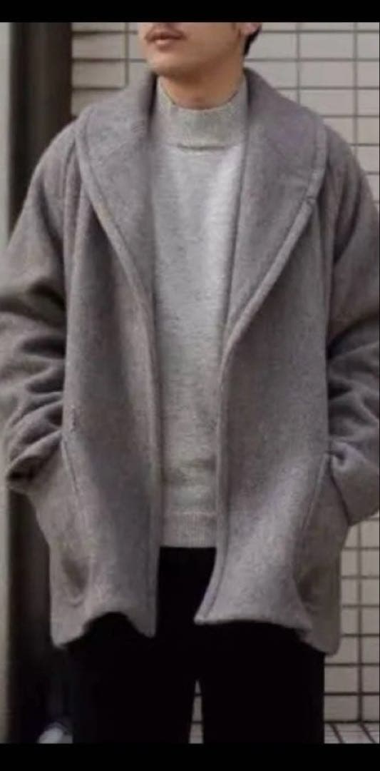 comoli ヤクウール　ショールカラーコート