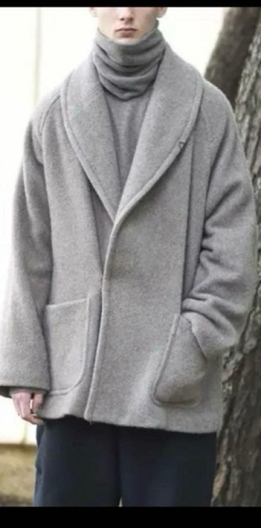 comoli ヤクウール　ショールカラーコート