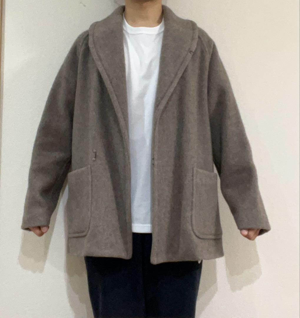 comoli ヤクウール　ショールカラーコート