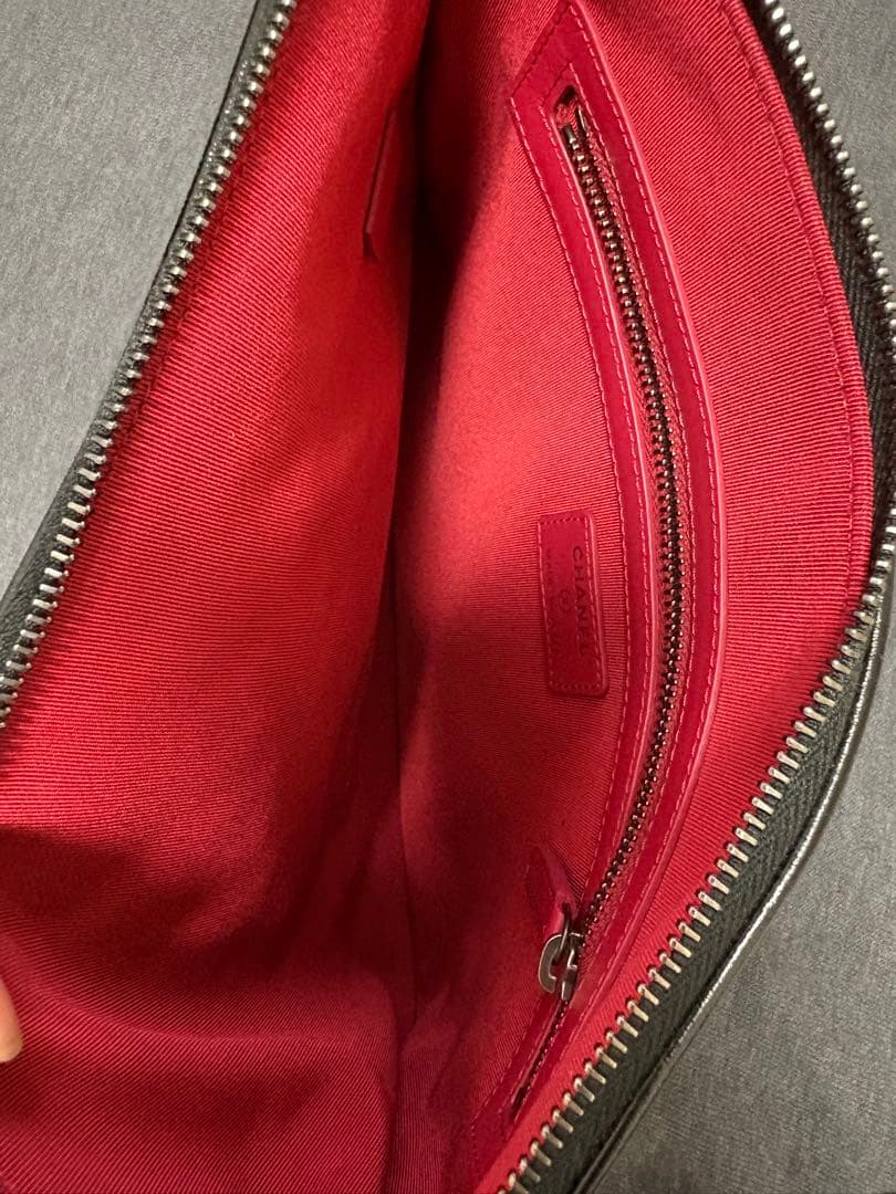 美品　シャネル ガブリエル クラッチ バッグ ブラック　レア　ロゴストラップ