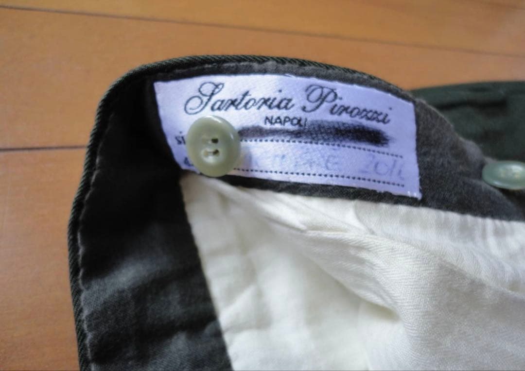 貴重 sartoria pirozzi ビスポーク ベルトレス スラックス
