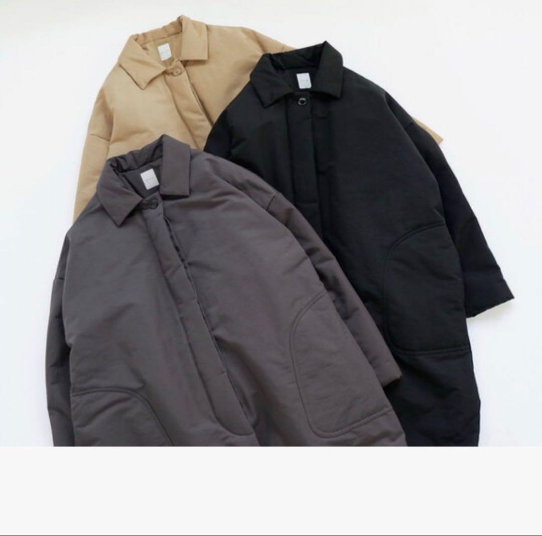 【toitoi】休日と詩　ベージュ 比翼コート