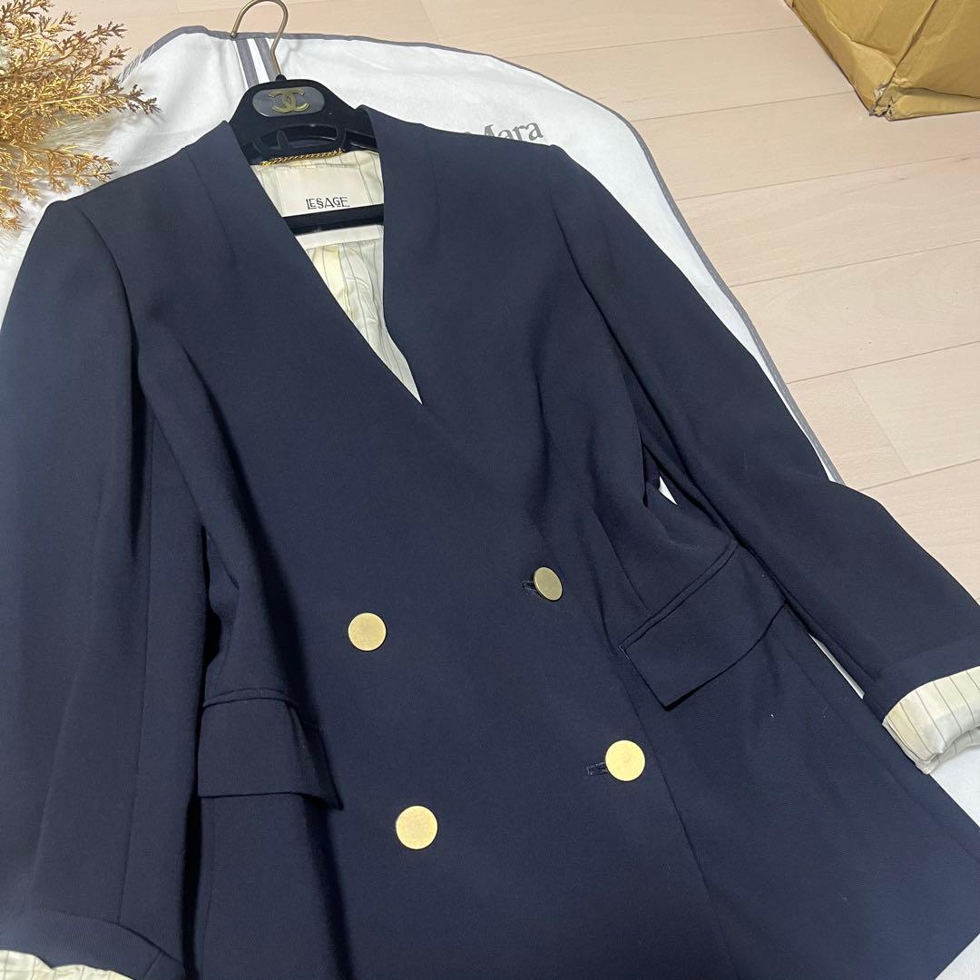 2023FW♡ジャーナルスタンダードレサージュ　ノーカラー金釦ジャケット　日本製