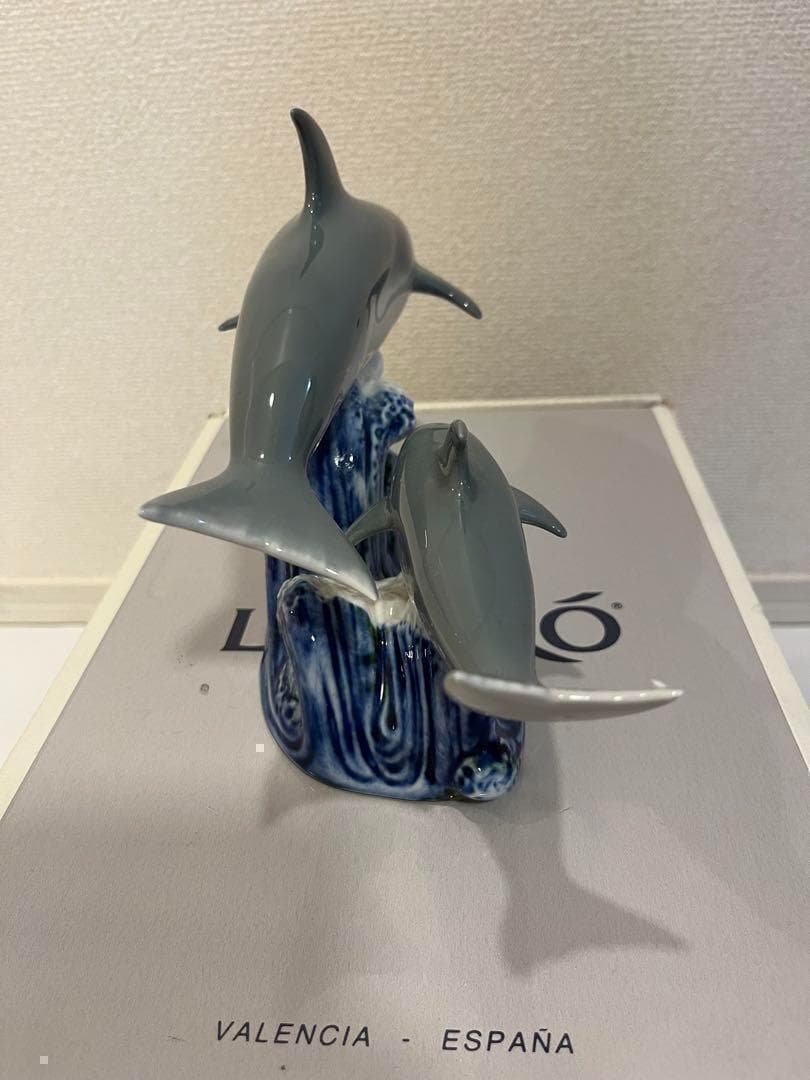 【美品】リヤドロ　イルカの親子　LIADRO