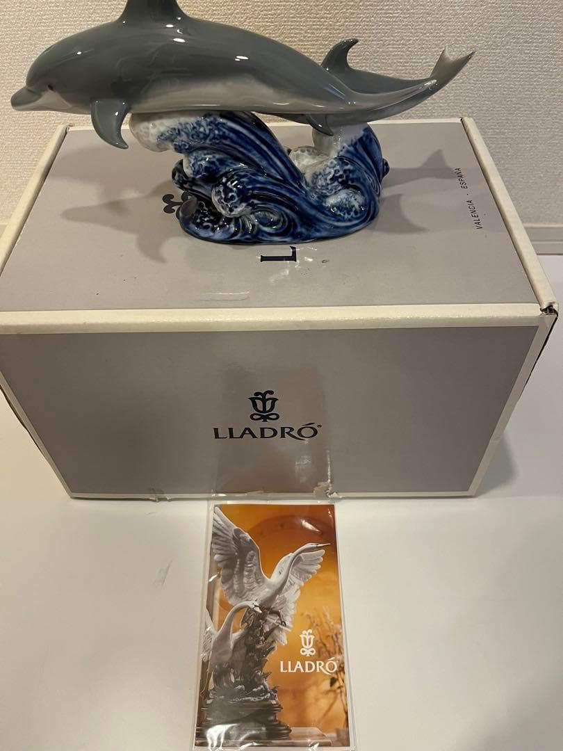【美品】リヤドロ　イルカの親子　LIADRO