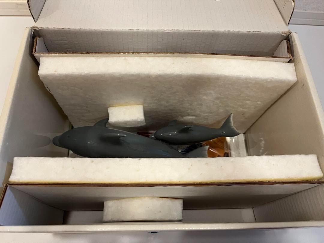 【美品】リヤドロ　イルカの親子　LIADRO