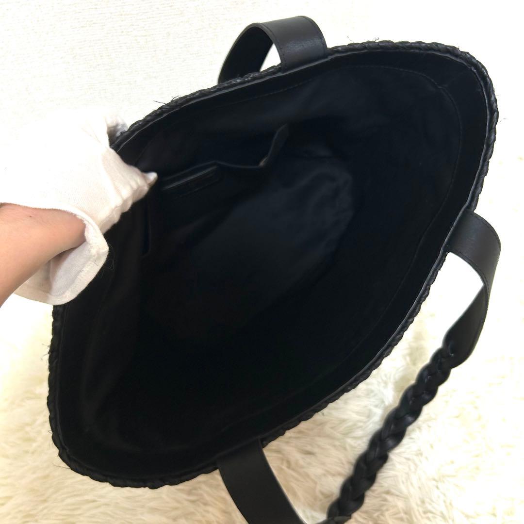 【極美品】HELEN KAMINSKI ラフィア×レザー 肩掛け かごバッグ