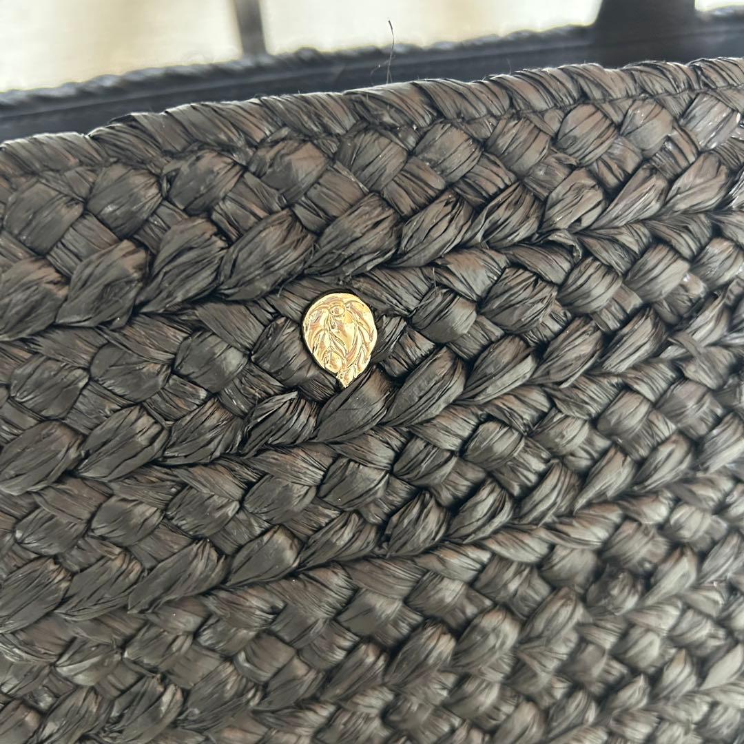 【極美品】HELEN KAMINSKI ラフィア×レザー 肩掛け かごバッグ