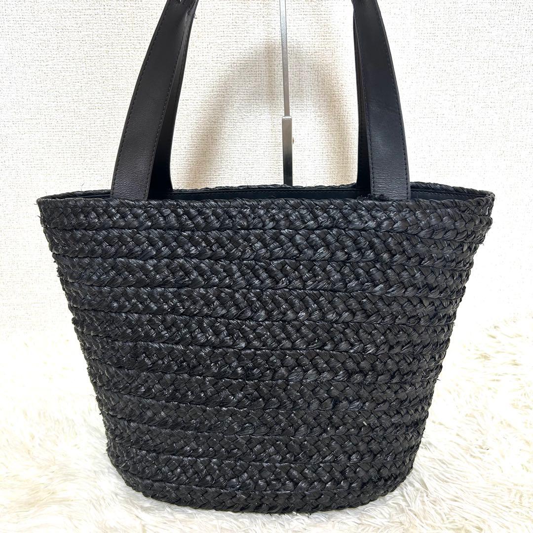 【極美品】HELEN KAMINSKI ラフィア×レザー 肩掛け かごバッグ