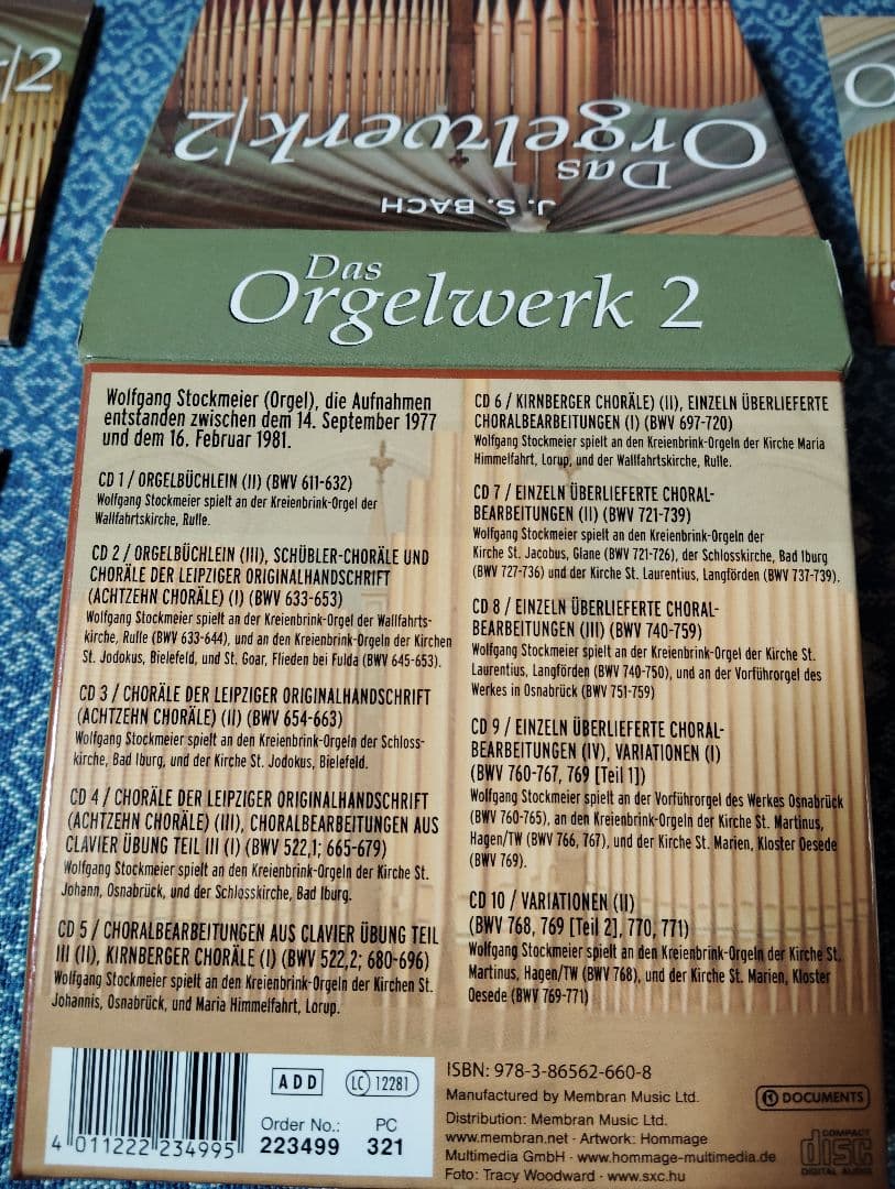 【端数切り落とし、さらにお値下げ】バッハ　オルガンワークスCD20枚